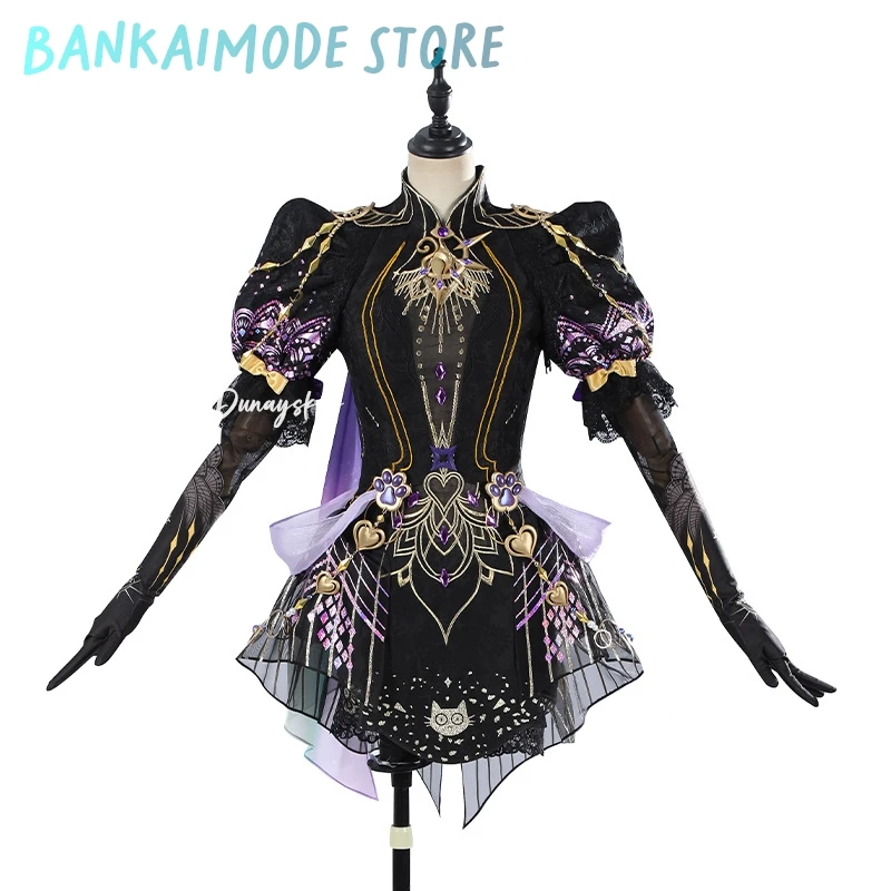 لعبة Naraka Bladepoint Feria Shen أزياء تنكرية أسود أبيض الأميرة لوليتا فستان أنيمي الهالوين لعب الأدوار فساتين نسائية