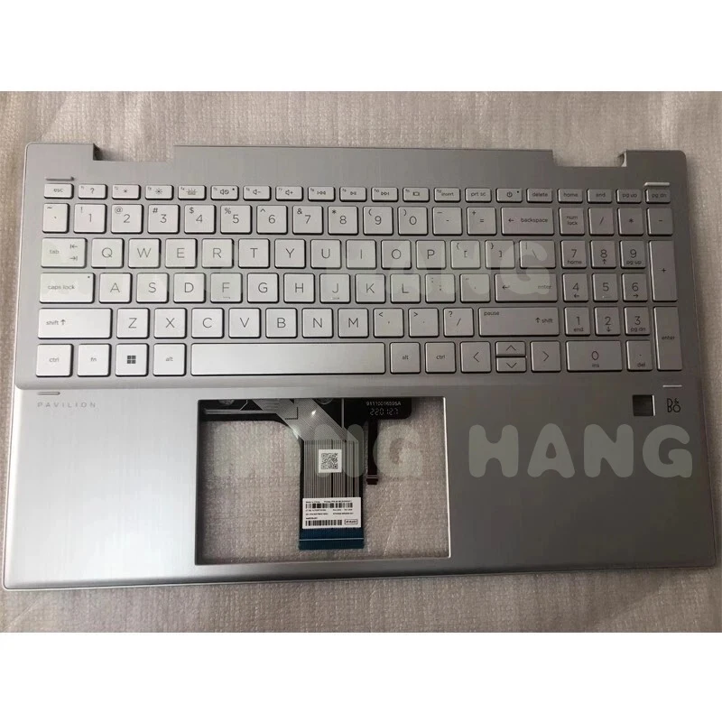 

Новый M45130-001 для HP Pavilion X360 15-ER: подставка для рук с клавиатурой с подсветкой, серебристая