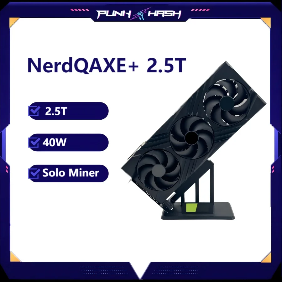 

GPU-Based Bitaxe NerdQaxe+ BTC Miner 2.5T-3TH/s 40W BM1370 Open Source Silent Mining Rig for Bitcoin