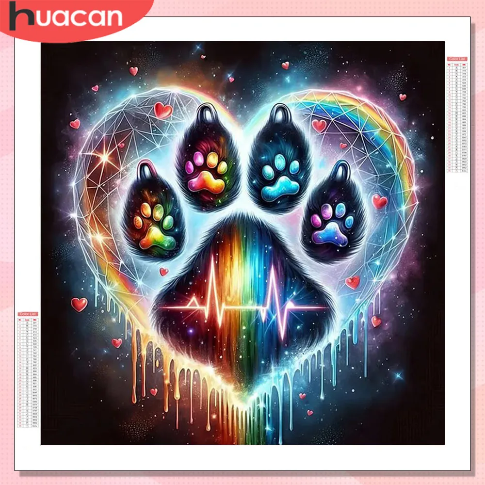 HUACAN Diamond Painting News 2026 Paw Landscape 5d diy Diamond Mosaic Starry Sky Cross Stitch Wall Decoration Living Room