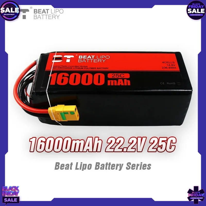 

Beite Plant Protection UAV Battery Series 16000/6S/22.2V/25C Aircraft Model Battery
