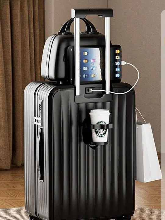 spring-autumn-airlines-carry-on-suitcase-women's-ultra-light-password-lock-aluminum-alloy-handle-20-inch-check-in-bag
