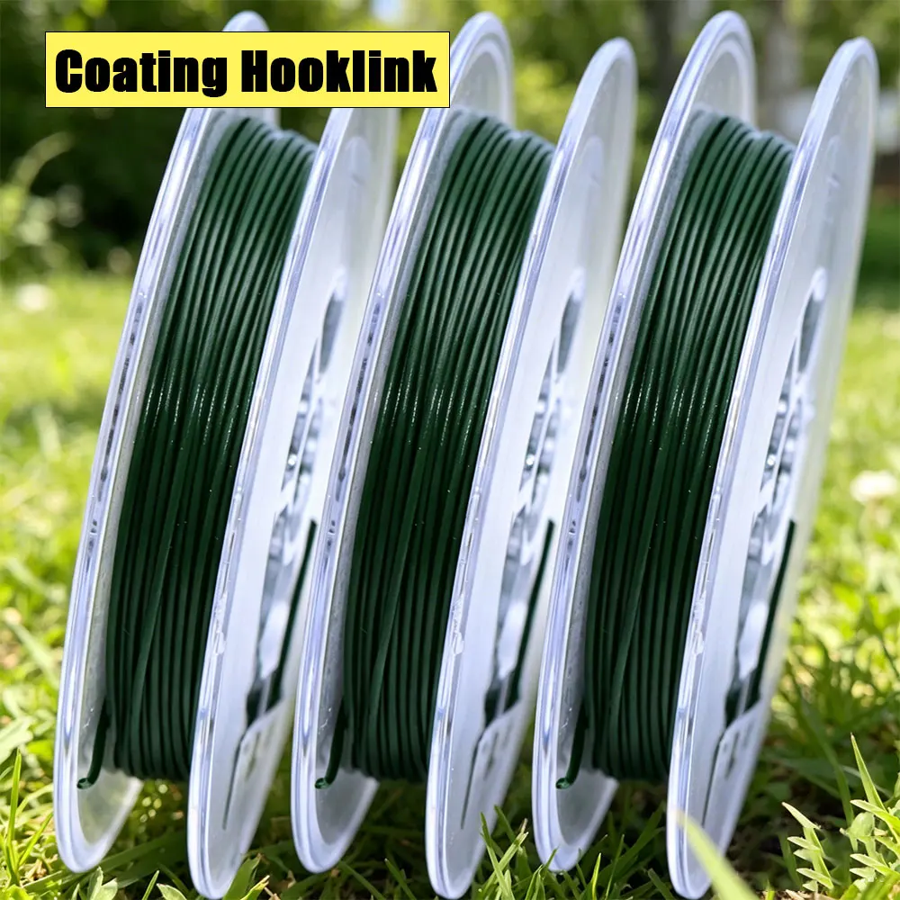 10m Carp Fishing Line 8 Strand Braided Coated Hooklink Soft Braid Line For Hair Carp Rigging Accessories Tackle 15LB/25LB/35LB