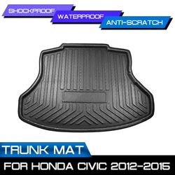 Car Rear Trunk Boot Mat Waterproof Floor Mats Carpet Anti Mud Tray Cargo Liner For Honda Civic 2012 2013 2014 2015