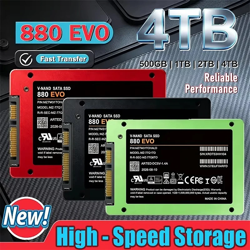 2026 NEW Original 880 EVO 2.5Inch SATA3 SSD Internal Solid State Drive 500GB-4TB  Hard Disk Solid State Drive for Laptop Desktop