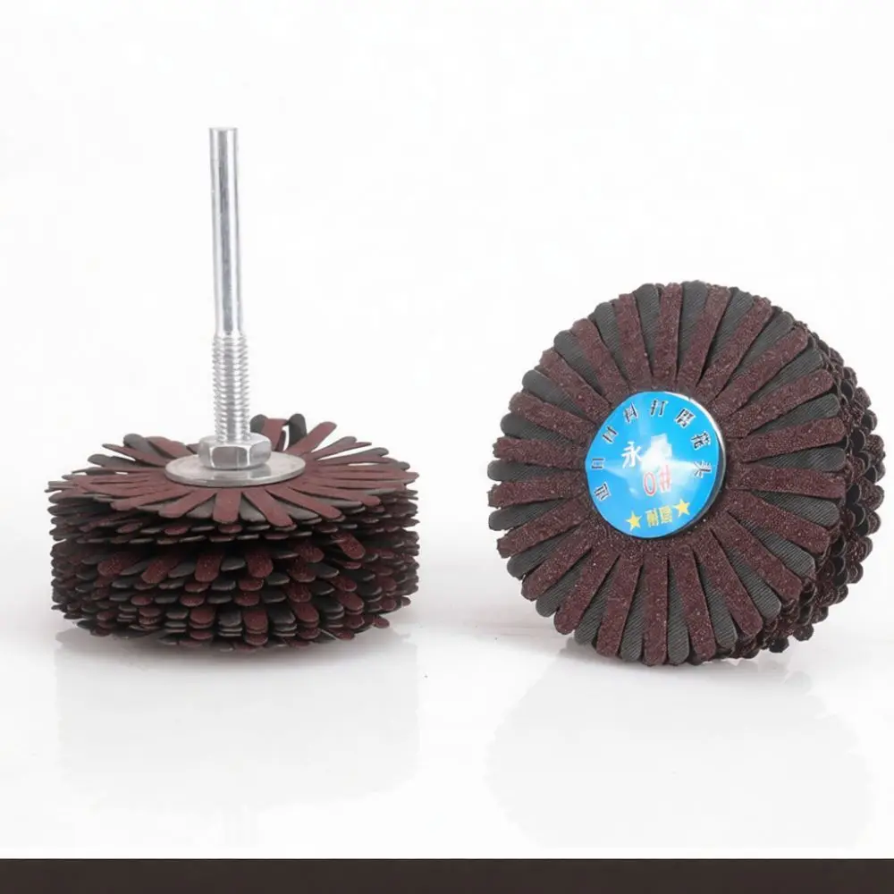 Abrasive Grinding Flap Wheel For Woodwork Metal Surface Polishing Head Deburring Tool Restoration Rotary Drill Accessory