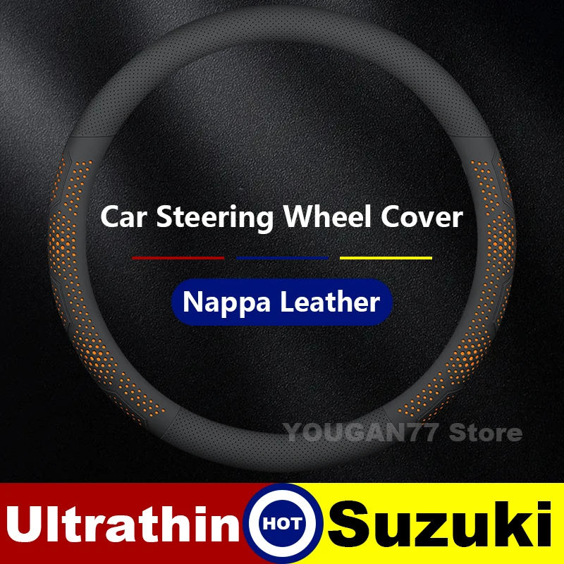 

Car Leather Steering Wheel Cover For Suzuki S-Cross Vitara SX4 S-Cross Across Auto Steering Wheel lnterior Accessories