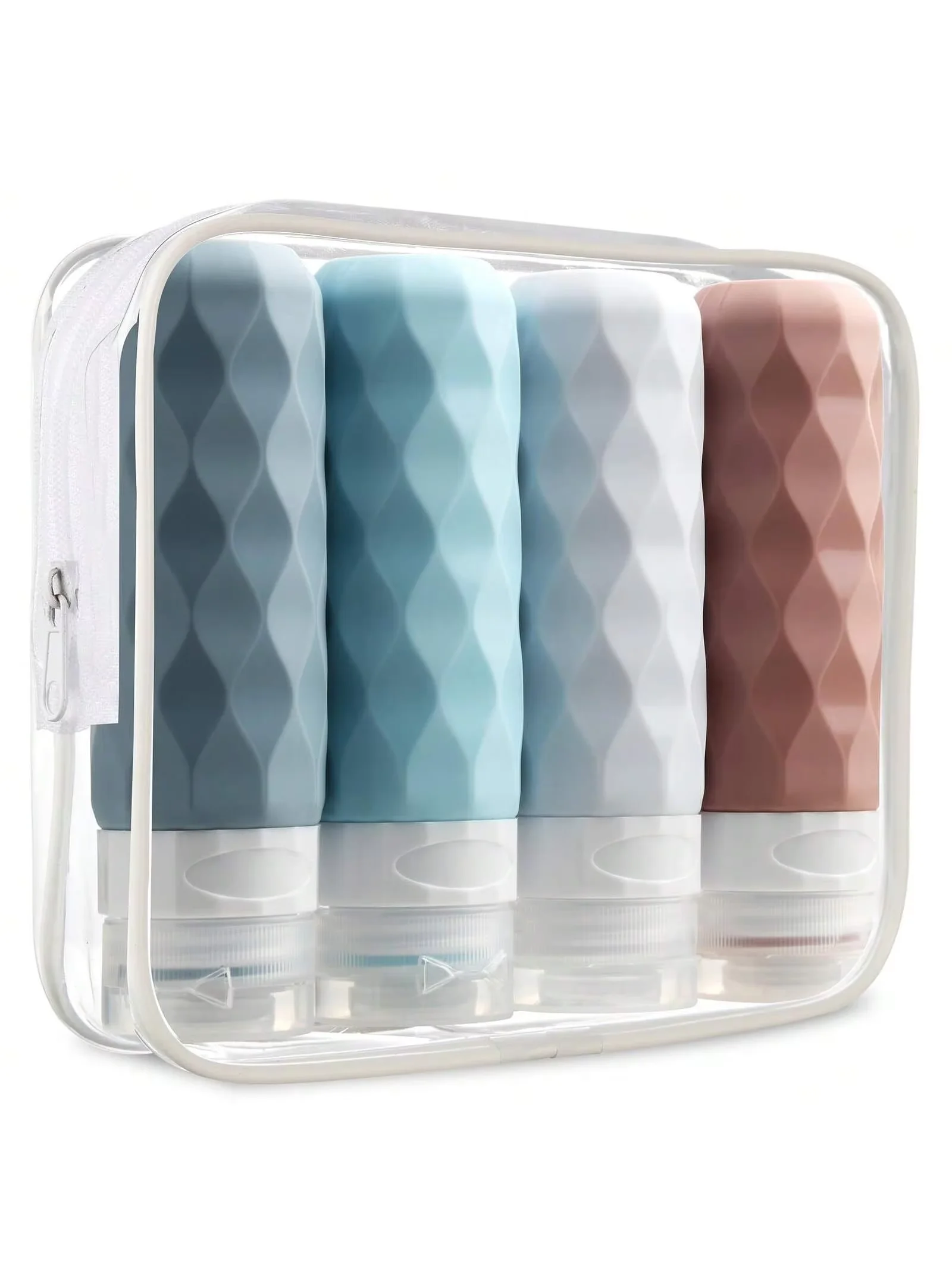 4 Pc/set Travel Bottles for Toiletries BPA Free Leak Proof Squeezable Travel Size Containers Travel Accessories Essentials