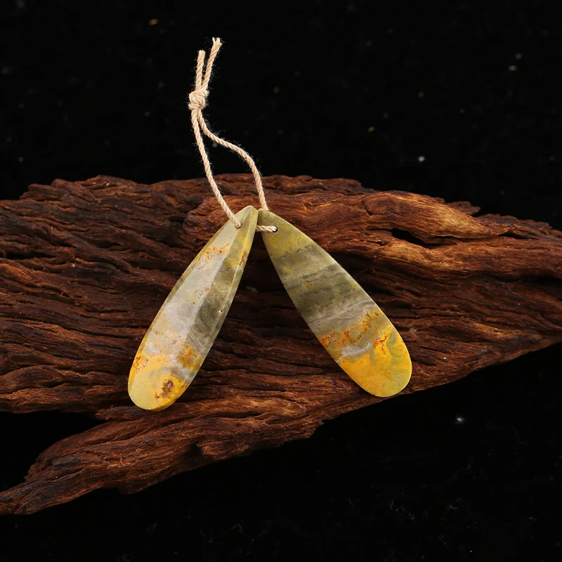 B&F Bumble Bee Stone  Earring Beads for Jewelry Making, Handmade Natural stones beads, Stones for jewelry Making Supplies