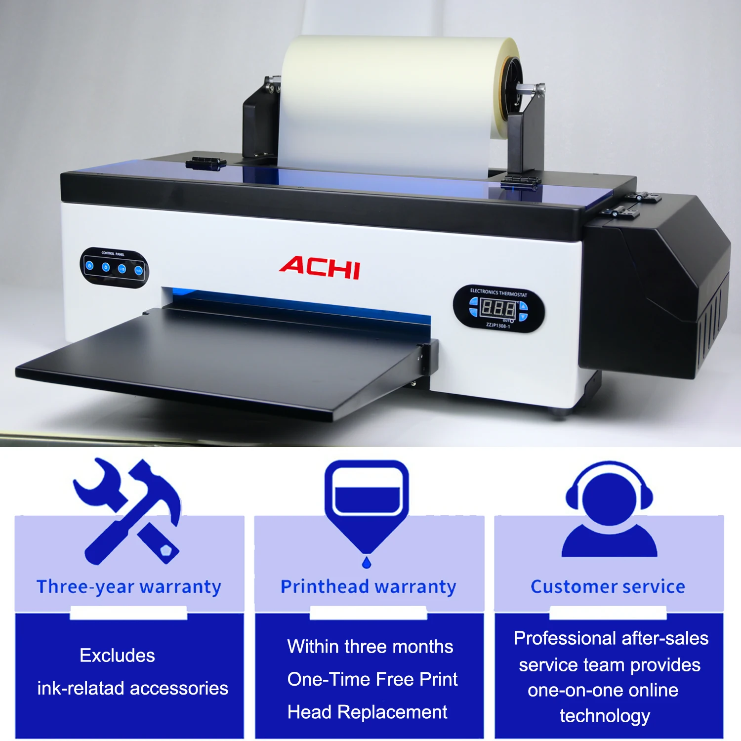 ACHI DTF Transfer Printer A3 DTF Printer T Shirt Printing Machine With Curing Oven for Clothes Hoodies Jeans Textile EU US Stock