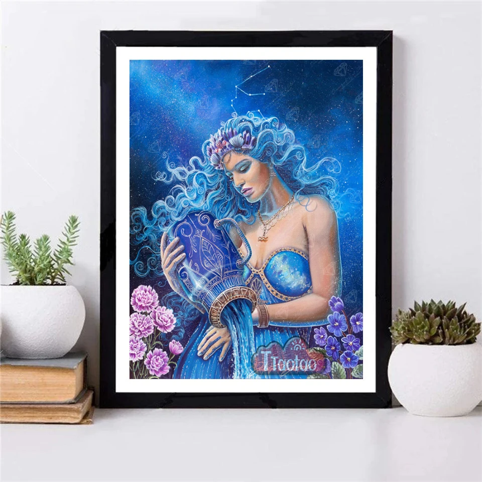 5D Sexy Mermaid Portrait Rhinestone Cross Stitch Diamond Painting DIY Full Square Round Mosaic Bead Embroidery Home Decor Mural