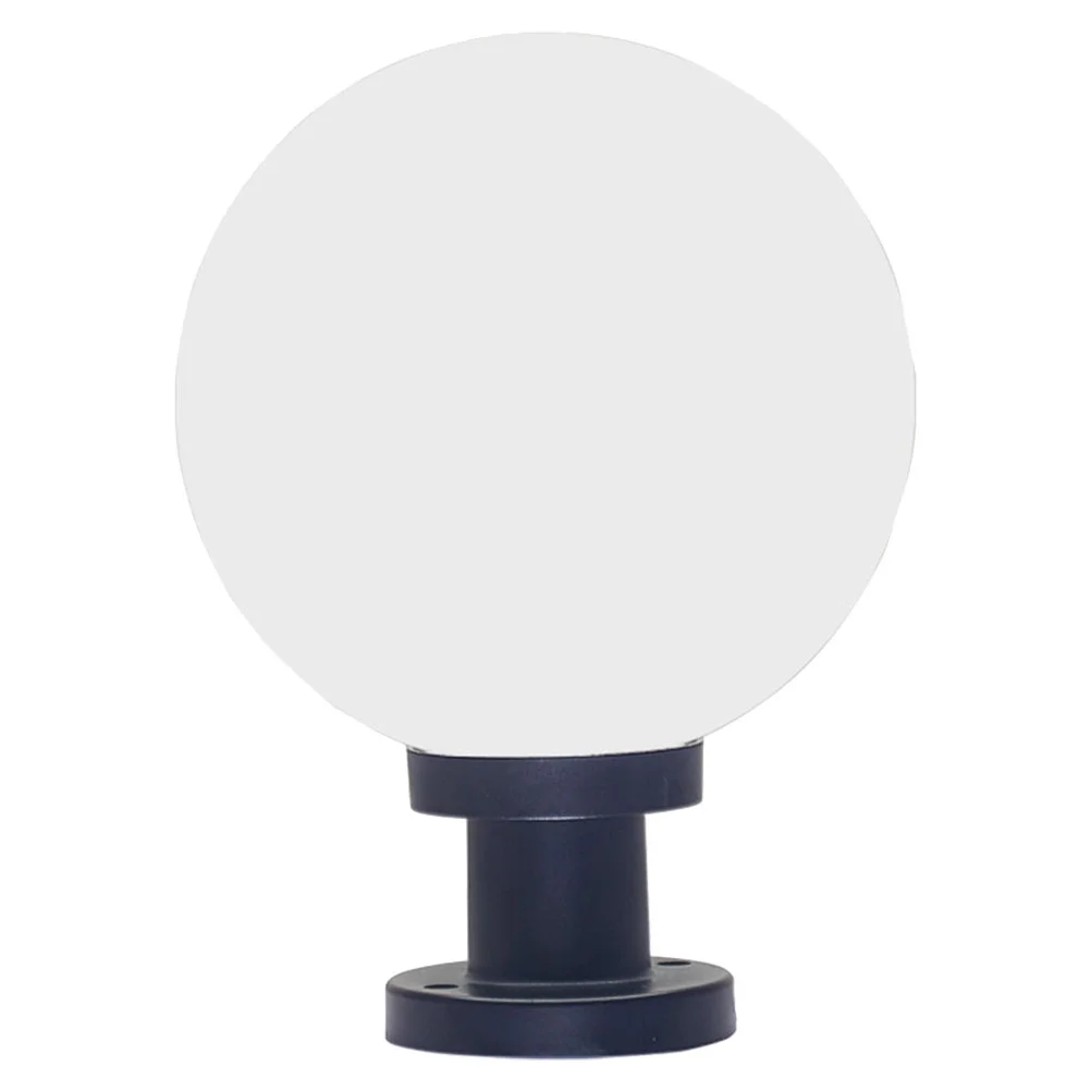 

Outdoor Round Acrylic Plastic Lampshade Post Light Fixture for Patio Deck Fence Spherical Shape Waterproof Garden Column