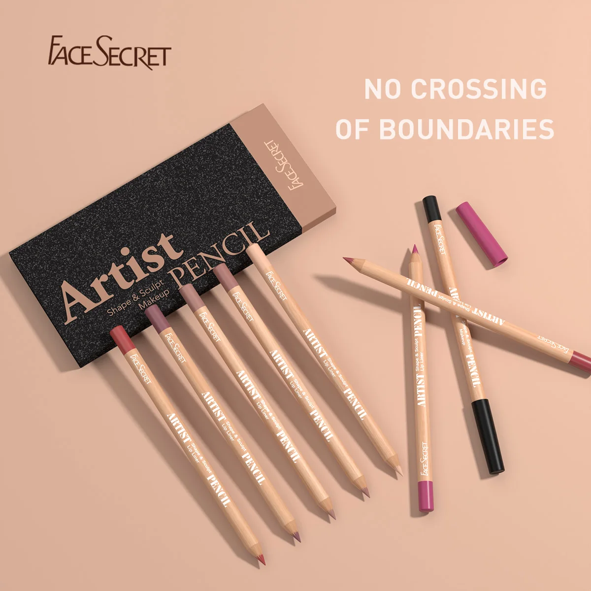 8 unids/set cara SecretLip Liner Set 8 colores impermeable mate duradero Color desnudo lápiz labial lápiz labial marrón delineador de labios lápiz labial