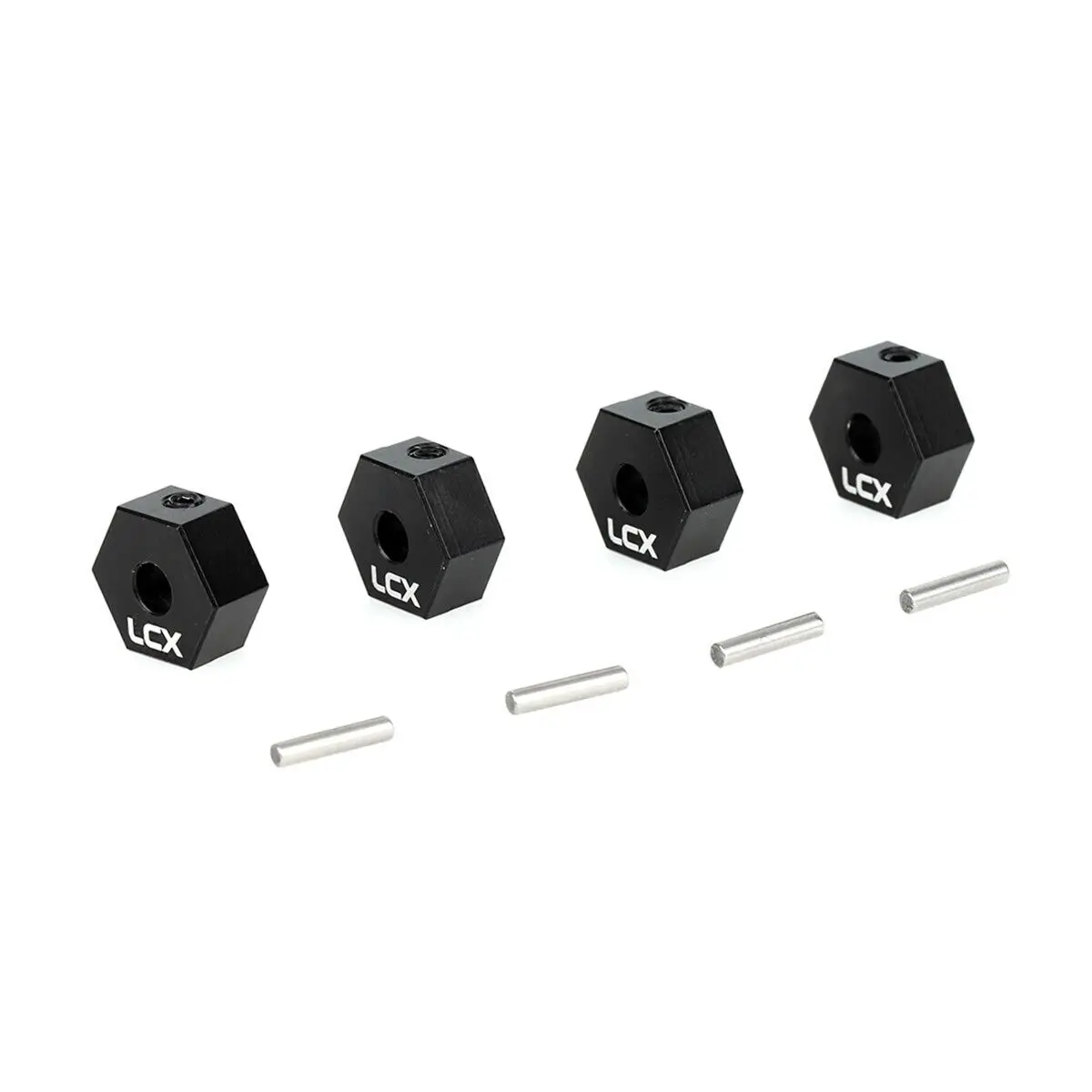 LCX Racing 1/10 RC Crawler 12x6mm rueda de aluminio adaptador de accionamiento de cubo hexagonal Axial SCX10 SCX10 II piezas mejoradas Accesorios