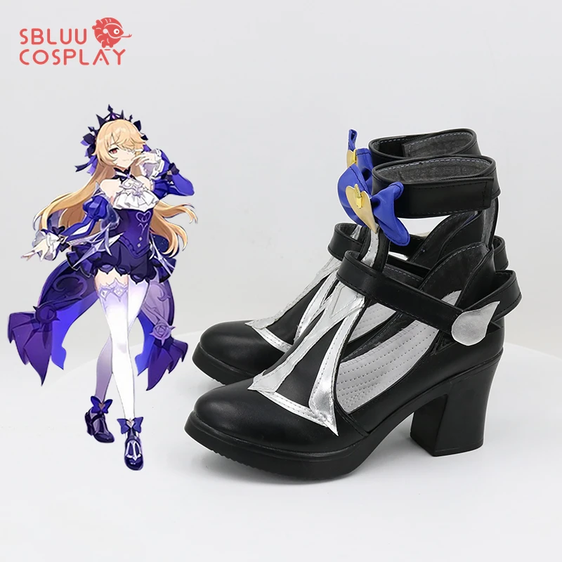 SBluuCosplay Genshin Impact Fischl Cosplay Shoes Custom Made Boots