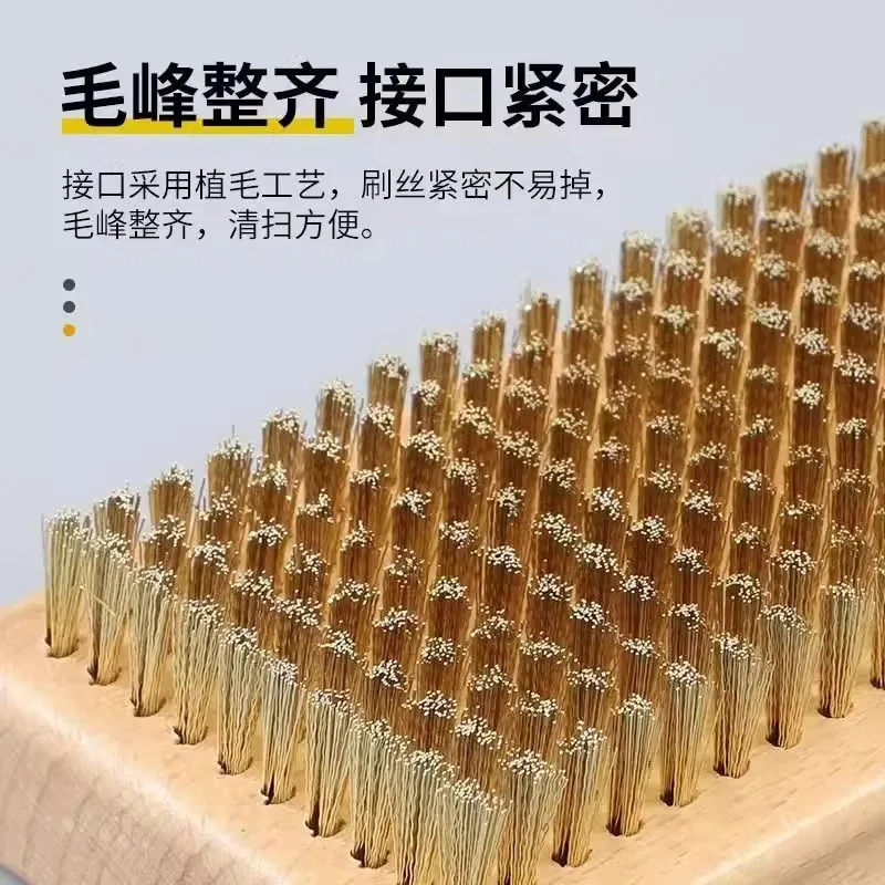 Snowboard single and double board waxing three  set copper wire brush nylon brush horse brush grinding polishing wax
