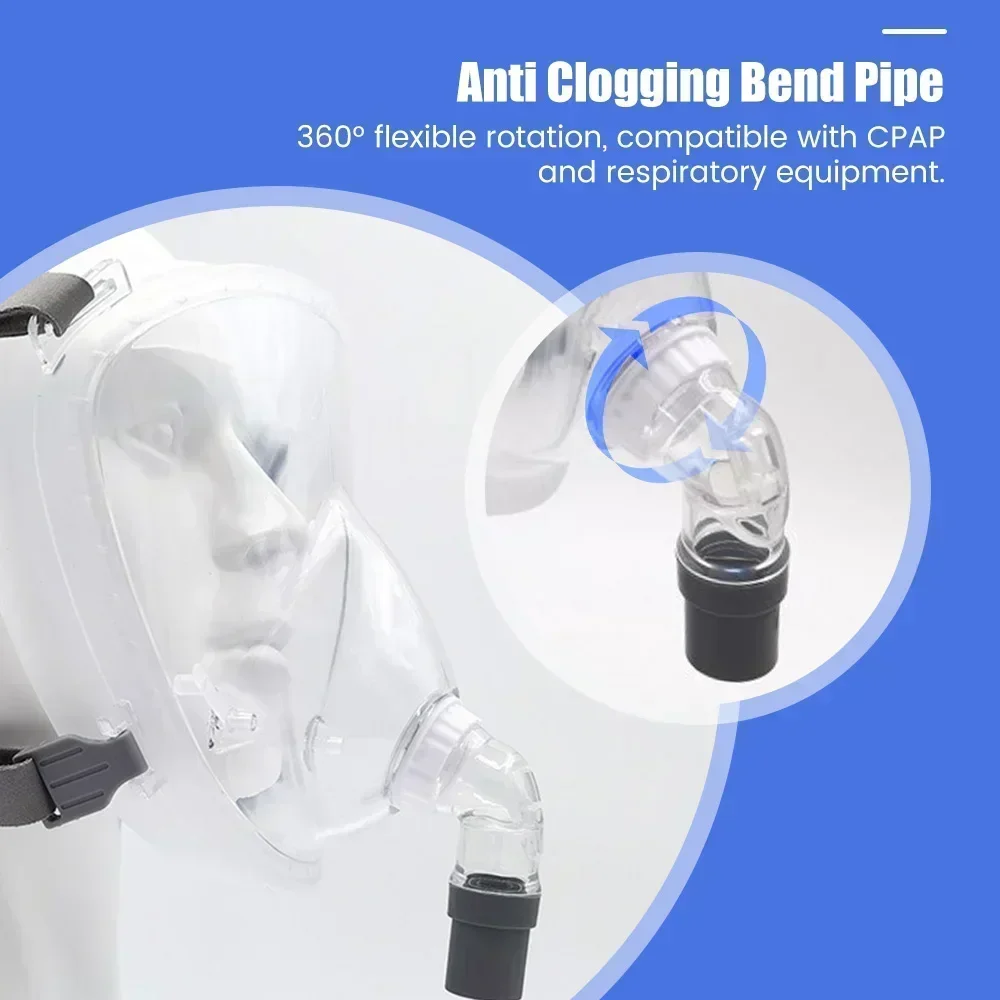Original CPAP Full Face Mask&Headgear for Most Auto CPAP/BiPAP Machine APAP Mask Improve Comfort Anti Snoring Relief Sleep Apnea