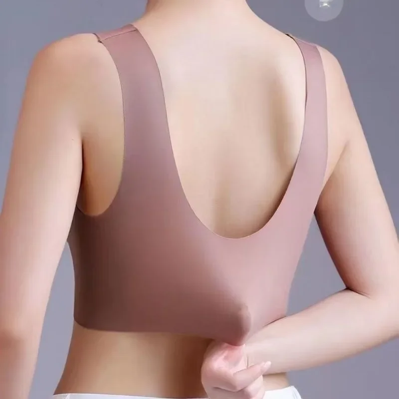 Seamless Bra with Beautiful Back for Girls Fixed Without Steel Ring One Piece Wrapped Chest for Women Seamless Underwear