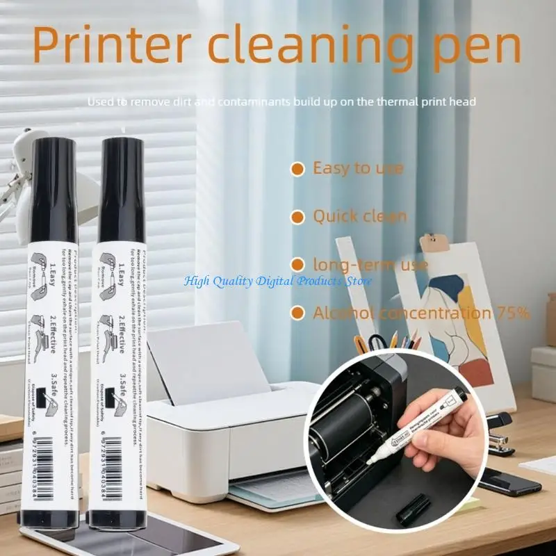 U2JE Pack of Printer Cleaning Pen Set for Thermal Head, Receipts and Labels Use