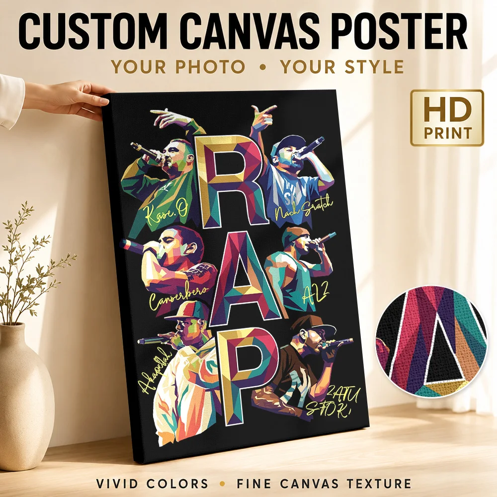Nick Diaz WPAP Art Canvas Painting Poster Custom Modern Aesthetic Canvas Wall Art for Office Decor Ready to Hang Gift for Fans