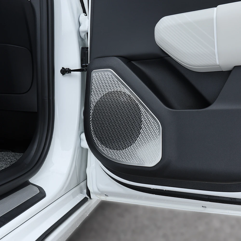 

Для Kia EV4 2025-2026: 2 шт. черные/серебристые накладки на динамики дверей из нержавеющей стали, аксессуары