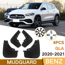 For Mercedes-benz GLA 2020-2021 Car Molded Mud Flaps Splash Guards Mudguards Front Rear Styling