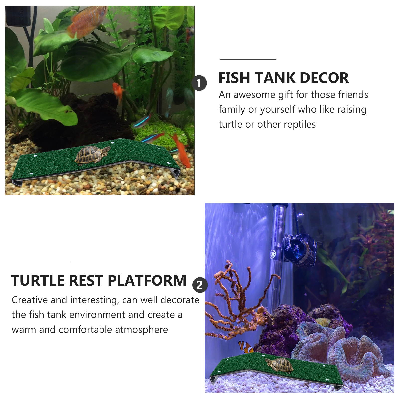 Tortoise Terrace Turtle Ladder Drying Platform Basking Simulation PP Material Strong Capacity Easy Install Fish Tank Decor Pet
