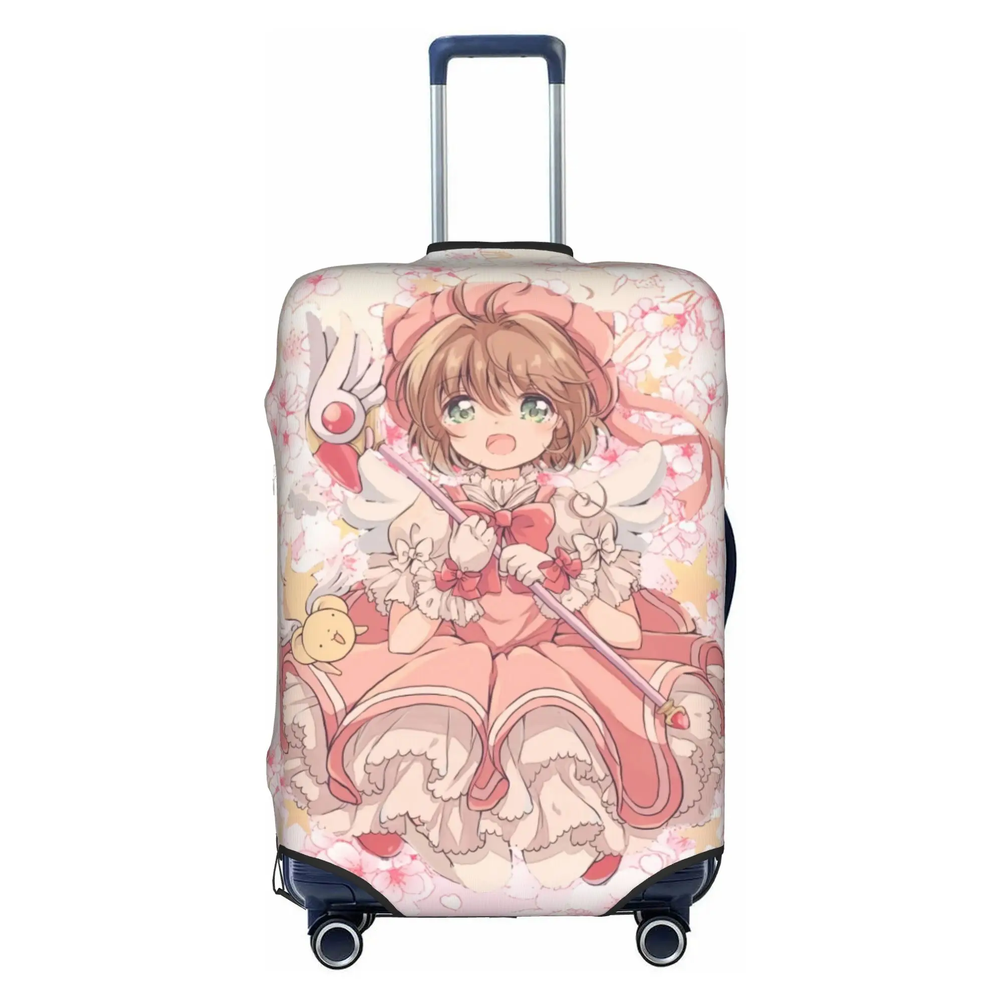 Japanese Anime Cardcaptor Sakura Cartoon Luggage Cover Fashion Suitcase Protector Covers Suit For 18-32 inch