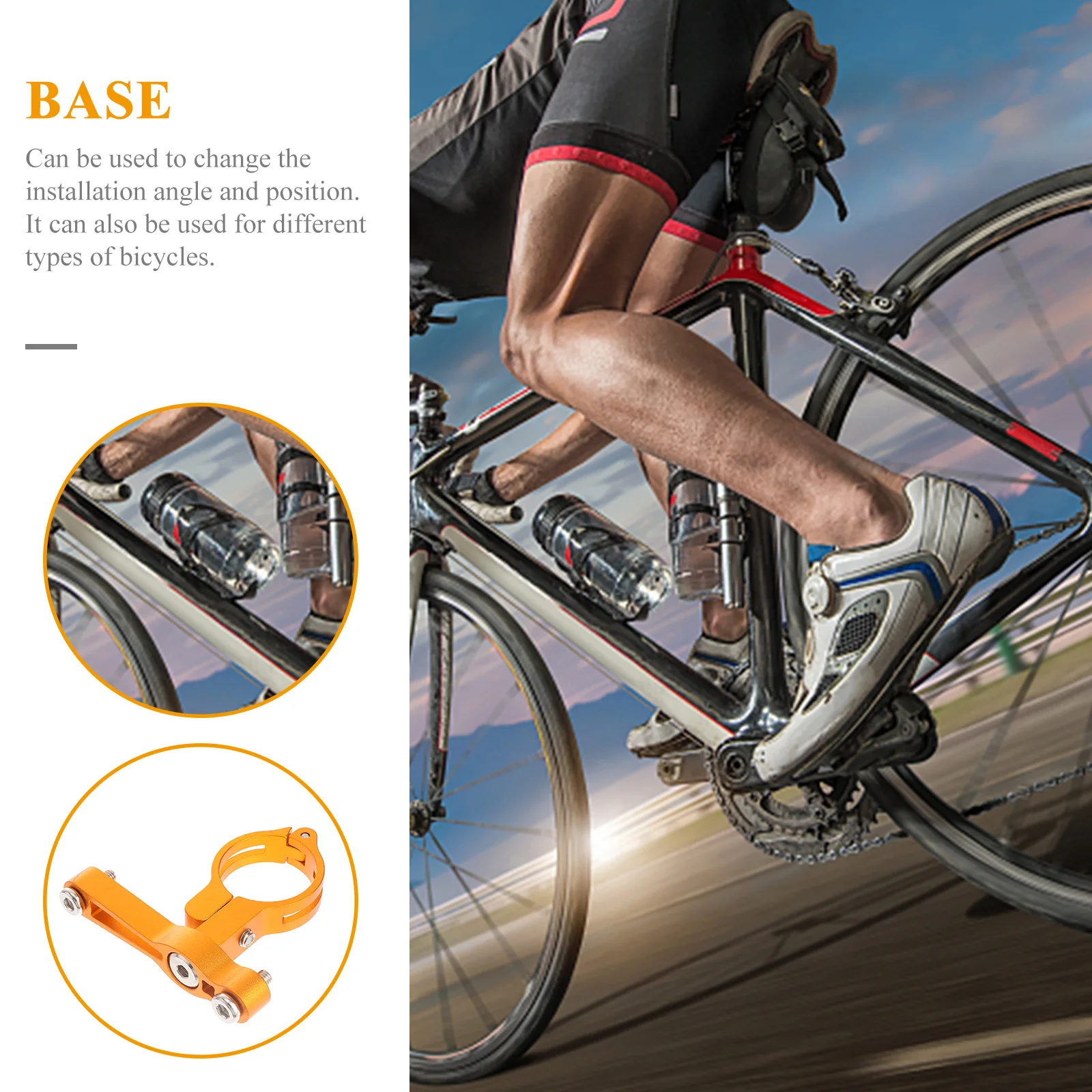 

1Pcs Water Bottle Holder Adapter for Bike Premium Aluminum Alloy Mounting Adjustable Angle Compatible with Most Bicycle