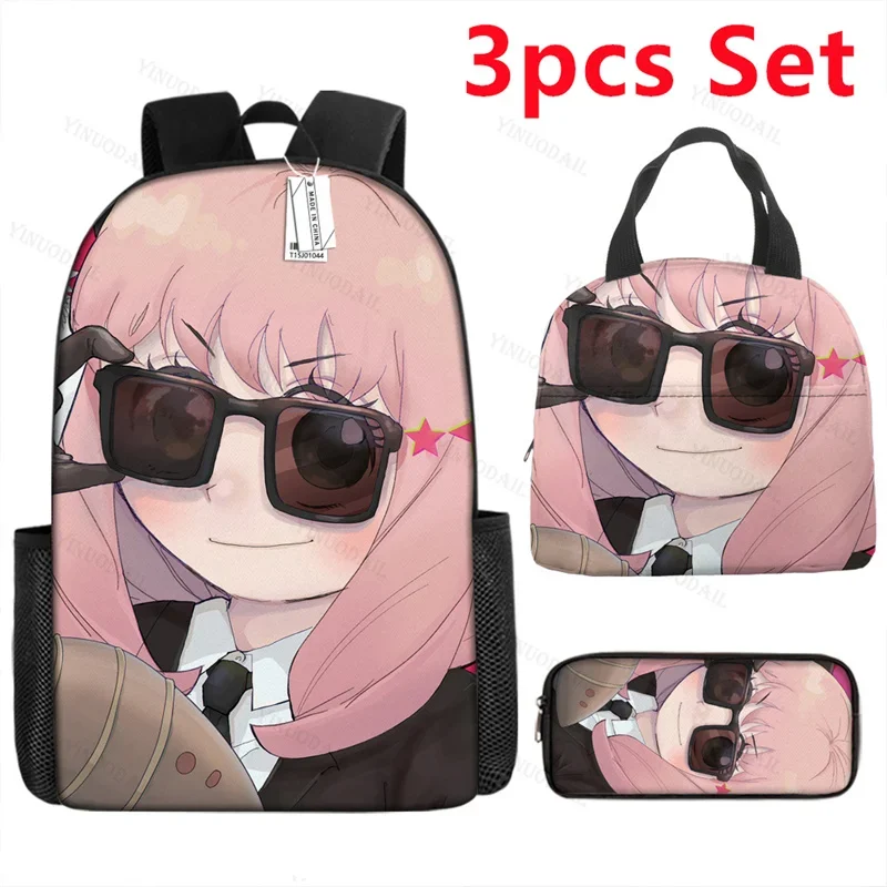 Yor Forger SPY×FAMILY Backpacks Students Schoolbag Waterproof Mochilas Para Mujer Study Stationery Anya Anime Figures Lunch Bags