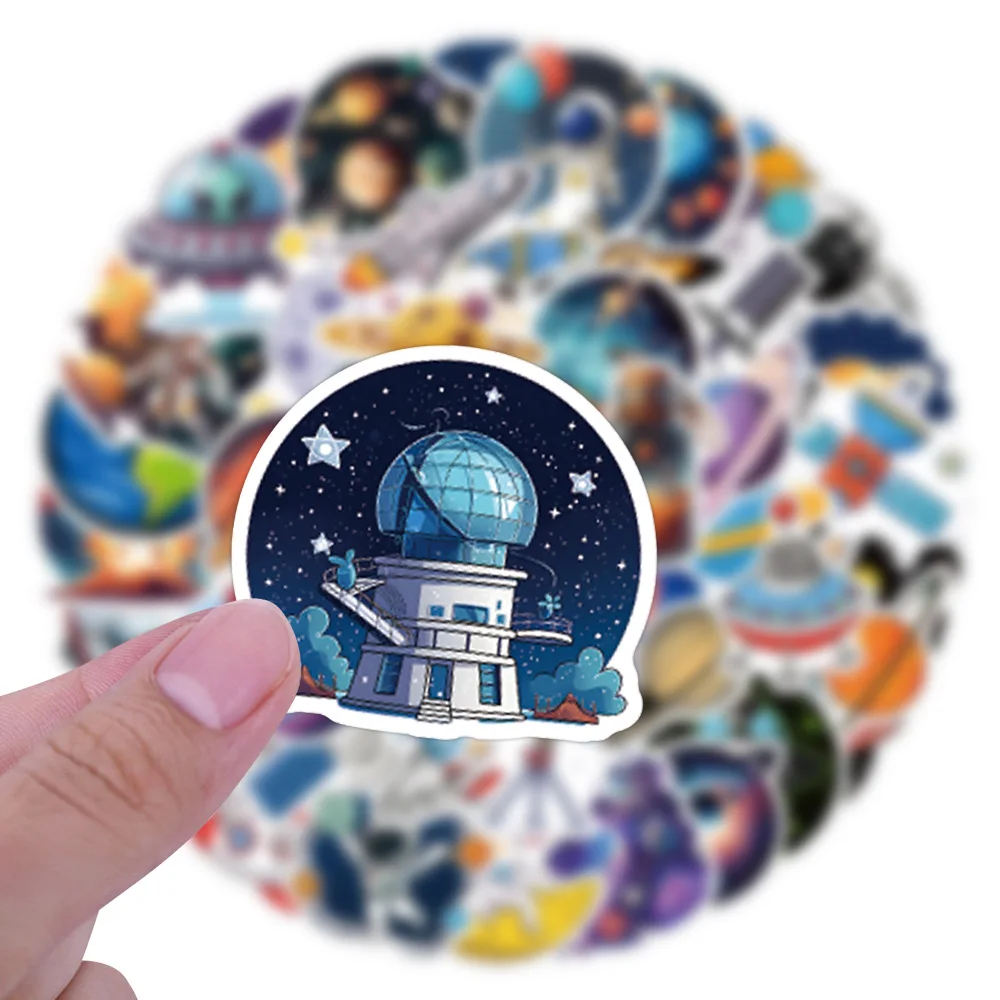 60 قطعة من ملصقات ناسا، ملصقات المركبات الفضائية الغريبة الفضائية، الأمتعة، ديكور الكمبيوتر المحمول DIY، ملصقات مكافآت الأطفال #6