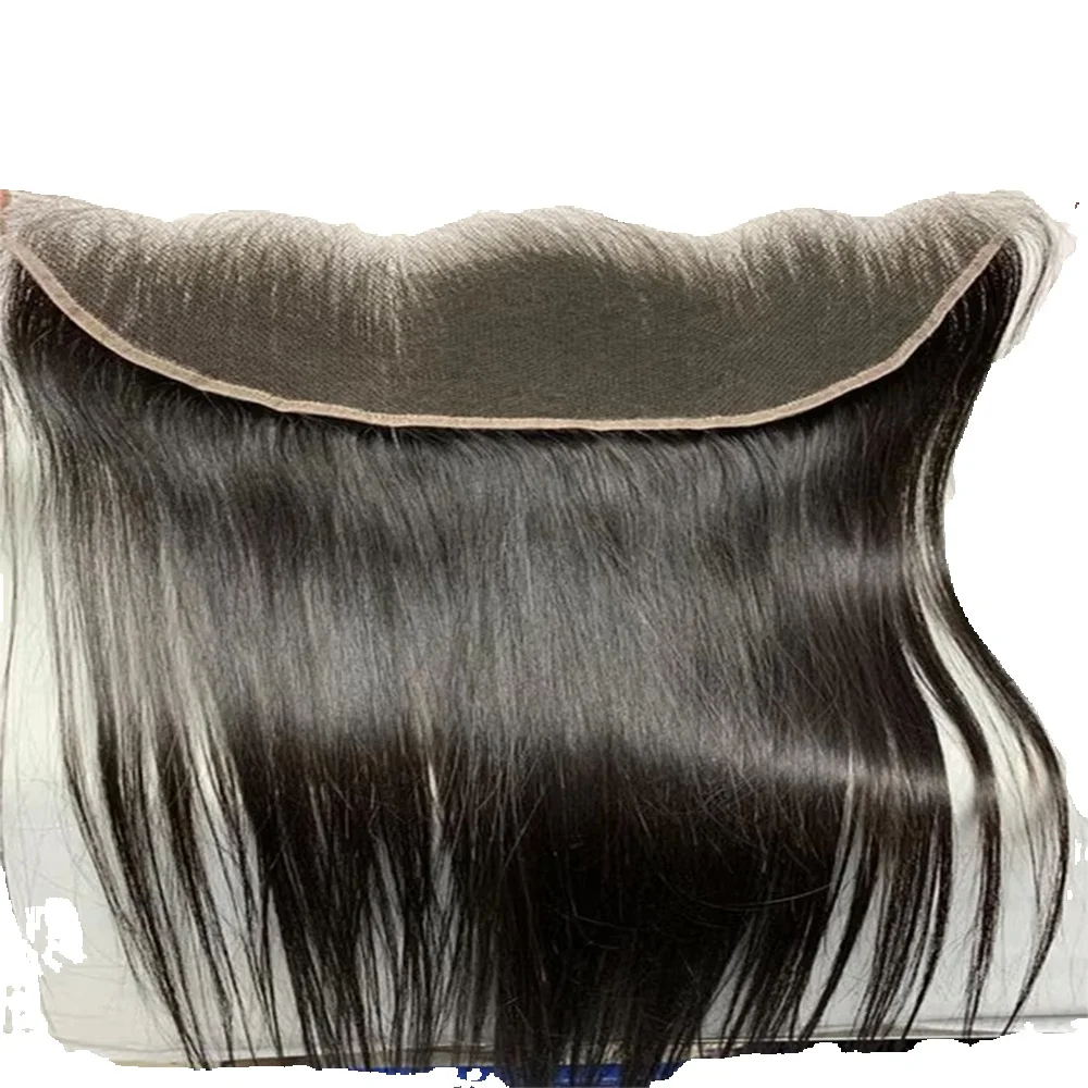 Gerade 13x4 transparente Spitze frontal 14-24 Zoll vor gezupft 100% menschliches Haar natürliche Haaransatz mit Babyhaar 3 Tage Lieferung – Detail 2