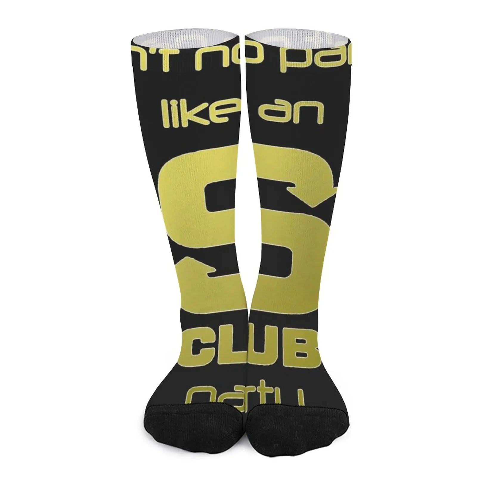 S Club 7 Shirt - Ain't no party like an S Club party Essential T-Shirt Socks Run Christmas new in Men's socks Men cycling socks