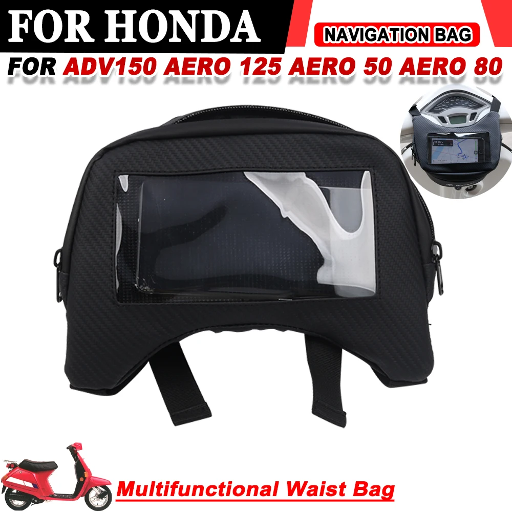 For Honda ADV150 Aero50 80 125 Motorcycle Head Bag Waterproof Touch Screen Mobile Phone Navigation Bag Multifunctional Waist Bag