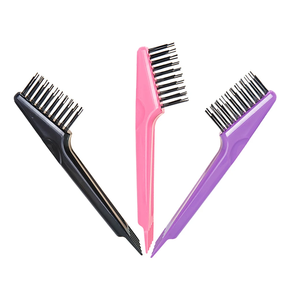 3 uds cepillo de pelo herramienta de limpieza peine cepillo limpiador Mini removedor de pelo eliminación de restos de caspa cerdas suaves multiuso rosa púrpura