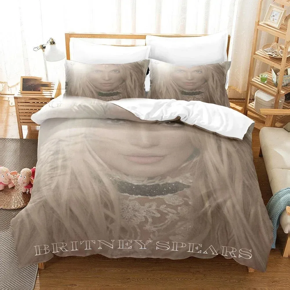 

3D Printed Britney Spears Bedding Set Duvet Cover Bedroom Comforter Cover Single Twin King Size Quilt Cover Home Textile