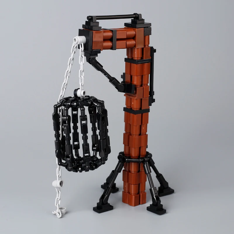 BRICKPANDA Mittelalterliche Militärburg Belagerungsmaschinen Bausteine Schlagring Lagerfeuer Katapulte Waffen Rack Rüstung Helme Ziegel Spielzeug 5