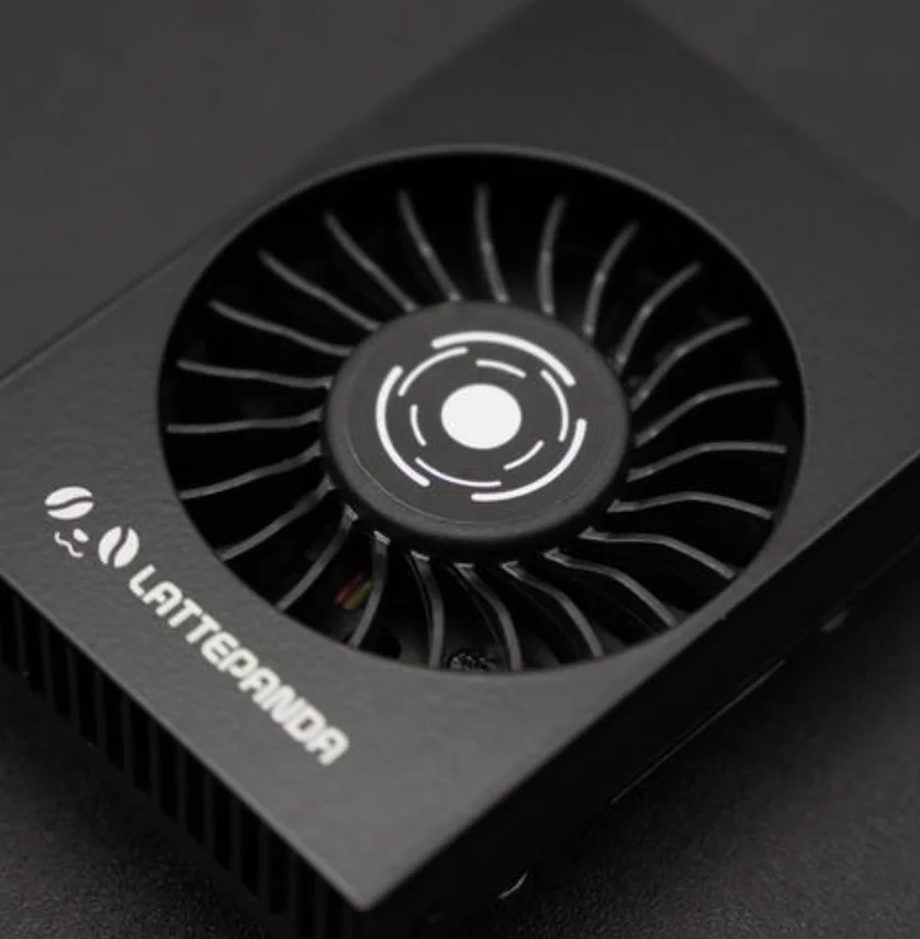 مبدد حرارة للتبريد النشط لـ LattePanda Mu x86، سبائك الألومنيوم مع مادة تغيير الطور، مروحة 4000 دورة في الدقيقة