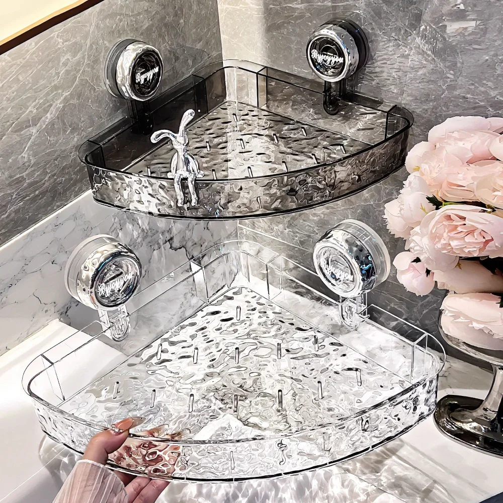 

Bathroom suction cup rack No punching toilet toilet washstand Wall hanging bath room Triangle storage rack
