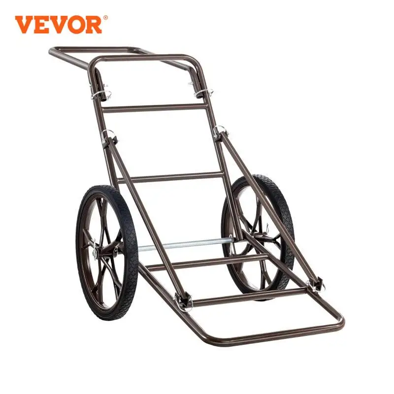 VEVOR Deer Cart 500 LBS Capacity Folding Game Cart Deer Cart Game Hauler with Big Rubber Wheel & Ergonomic Handle for Hunting