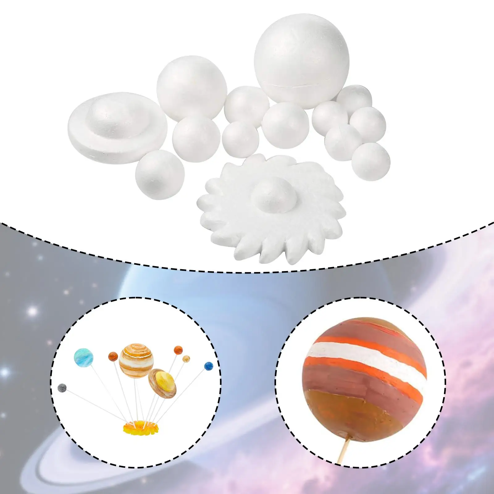 Foam Balls Art Decoration Imagination DIY Spheres Balls for Birthday Modeling Science Projects Flower Arrangement Holiday Party