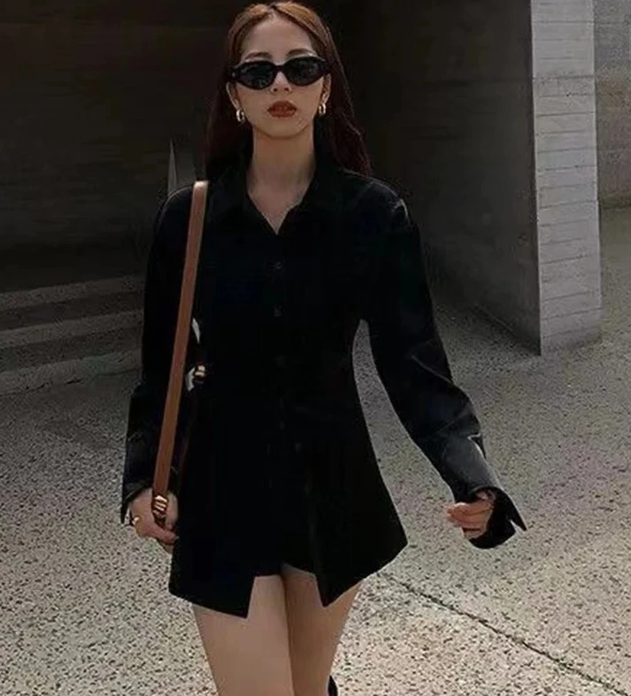 

Slimming Waist White Shirt Women Streetwear Long Sleeve Button Up Blouse Woman Office Turn Down Collar Shirts Top