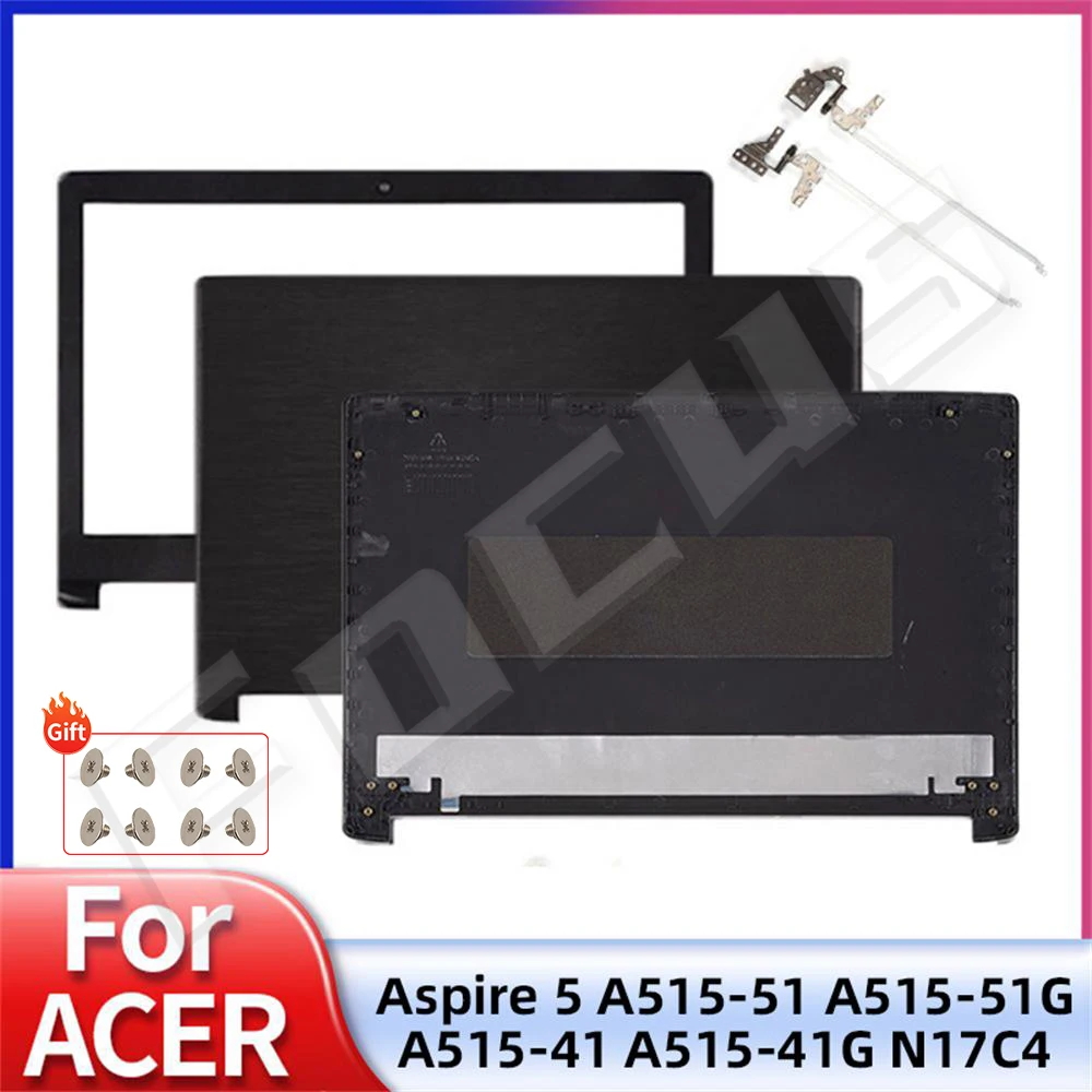 New Case For Acer Aspire 5 A515-51 A515-51G A515-41G A615 A615-51G N17C4 LCD Back Cover Hinges Front Bezel 15.6Inch