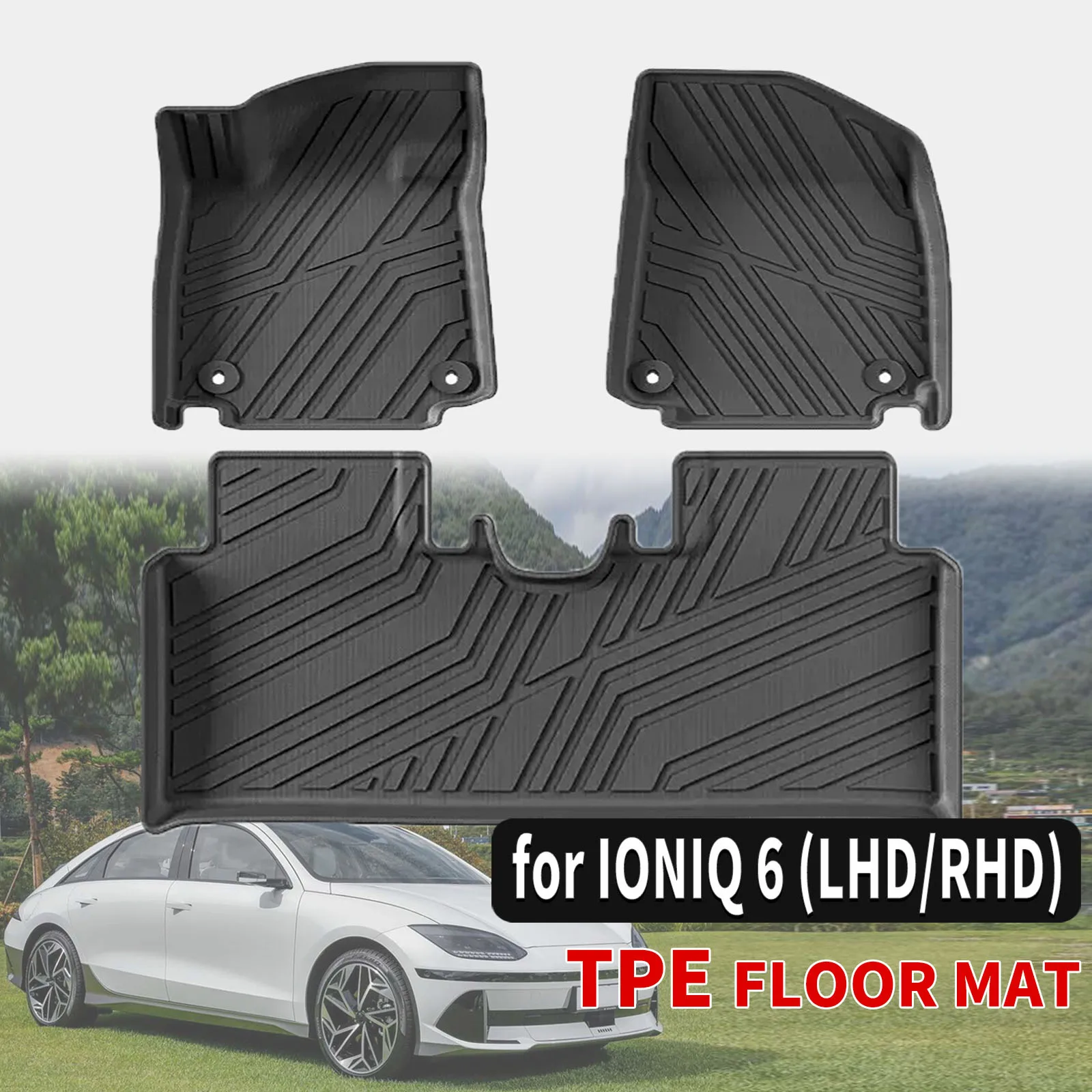 

for Hyundai IONIQ 6 2025 2024 2023 3D Maxpider Style TPE Floor Mats Full Coverage Heavy Duty All Weather Accessories