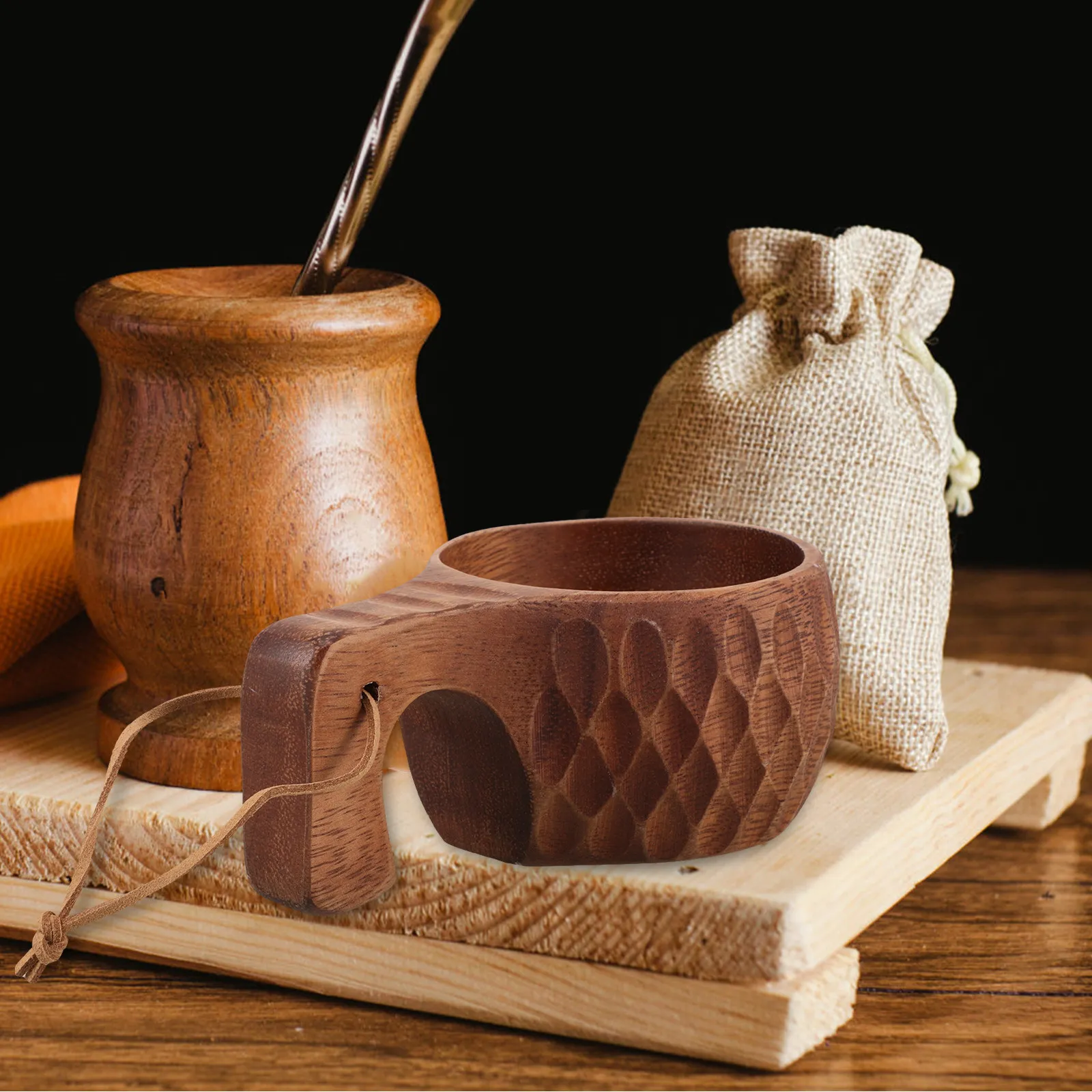 Wooden Milk Cup 240Ml Acacia Wood Coffee Mug Travel Beer Wine Water Cup Multipurpose Tea Outdoor Drinking Mug Wood Cup,