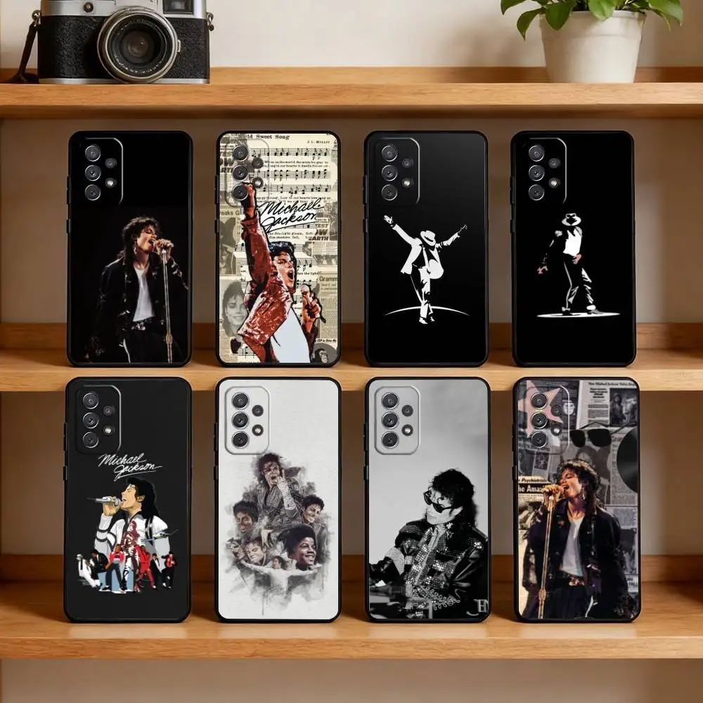 

Michael Jackson Phone Case For Samsung Galaxy A73,21,22,32,71,53,52,51,80,5G Soft Black Cover