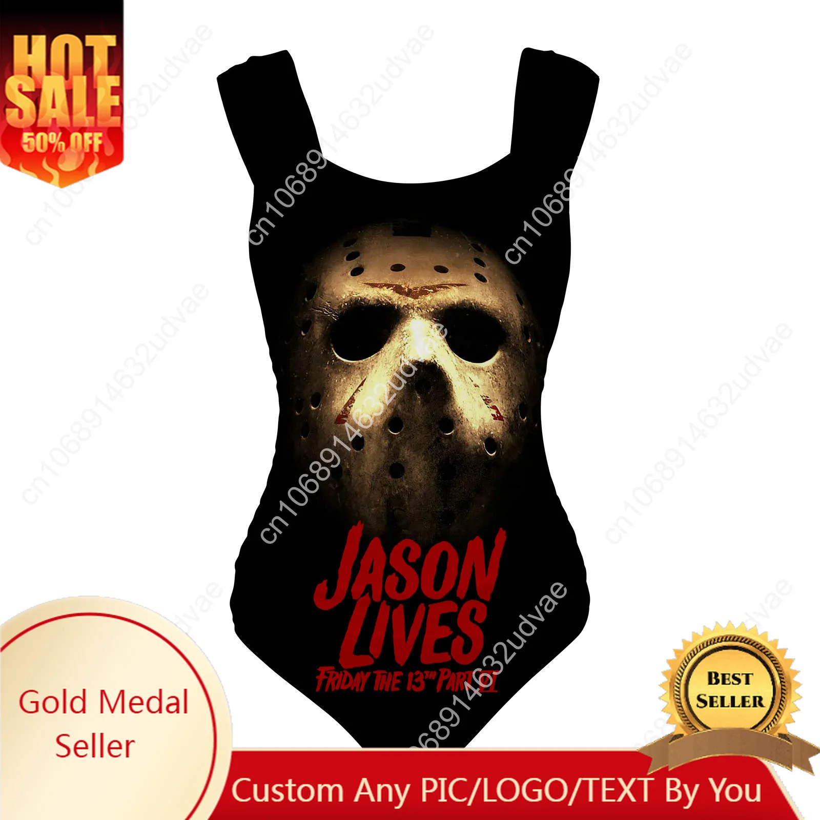 J-Jasons F-Fridays T-The 13th Swimsuit Wide Strap Women Bathing Suits Personalized Swimwear Pool Bikini Customize Beachwear