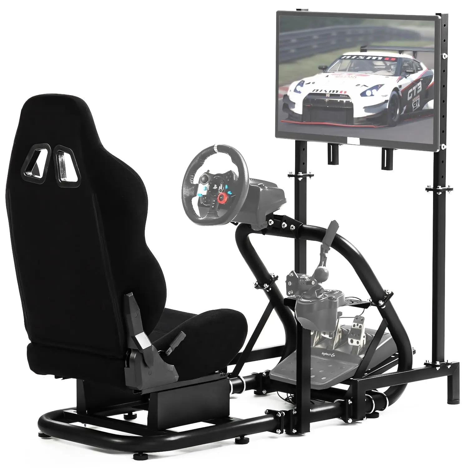 

G920 Racing Simulator Cockpit with Monitor Stand Compatible with Logitech,Includes Only Cockpit, Seat and Monitor mount