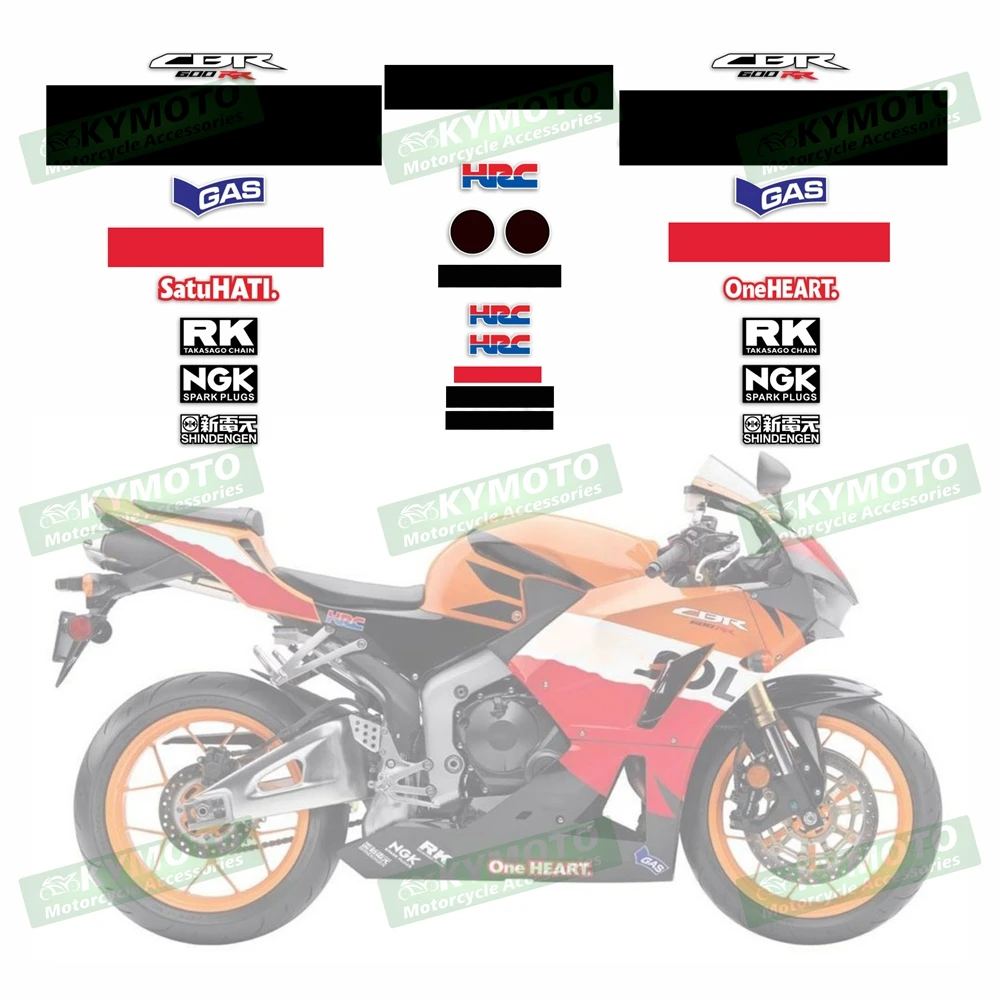 

For Honda CBR600RR F5 REPSOL motorcycle accessories decorative fairing decals full car waterproof sticker kit