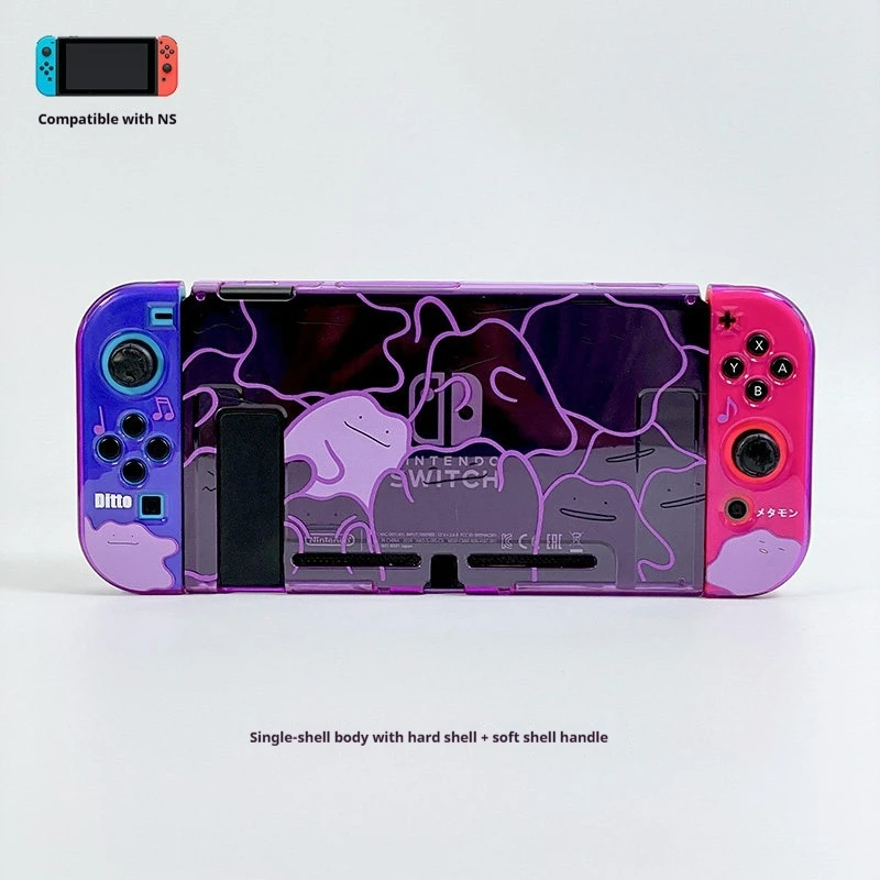 Switch 2 harde beschermhoes paars Ditto-ontwerp geschikt voor Ns Lite Switch Oled schokbestendig anti-kras cover randapparatuur